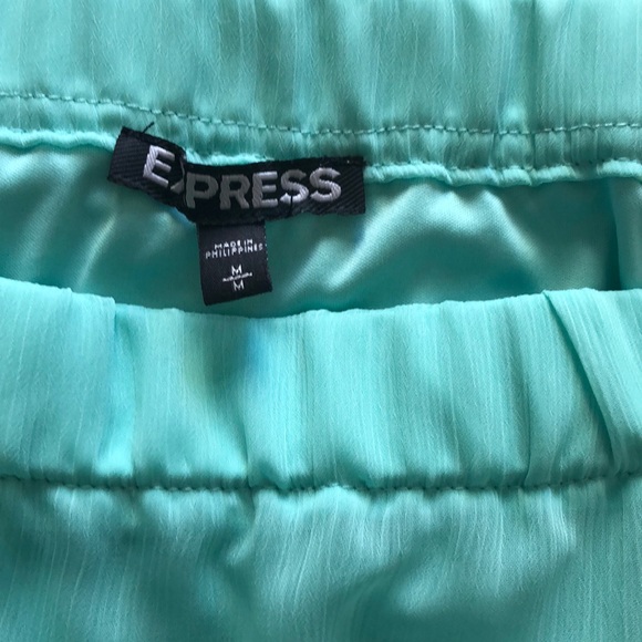 Express Mint Chiffon Double Slit Maxi Skirt - Picture 2 of 4